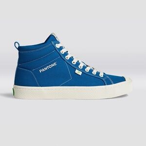 Vans Blue and White High-Top Sneakers Pantone Cariuma Ecocush Sporty Colorful